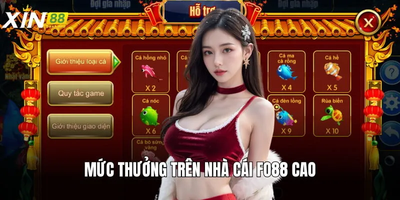 Mức thưởng trong các game trên nhà cái rất cao